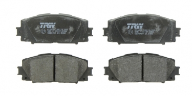 Купить GDB3459 TRW Тормозные колодки передние Yaris (1.0, 1.3, 1.5) без датчика износа